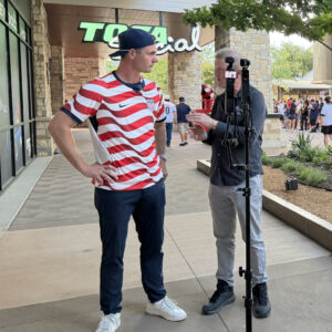 Brandon Aubrey and Raising Her Game Director Rush Olson